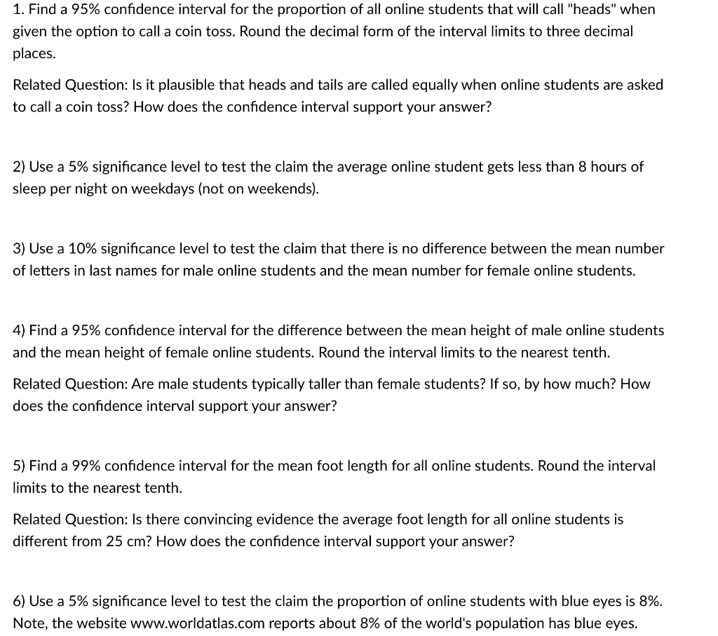 1. Find a 95% confidence interval for the proportion | Chegg.com