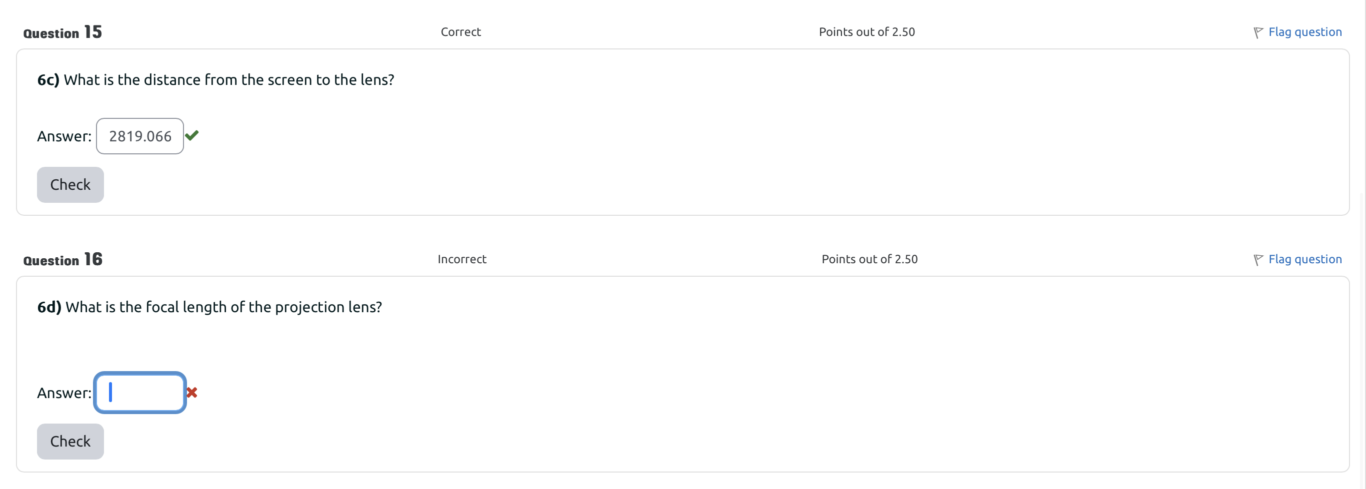 Solved The projection lens in a certain slide projector is a