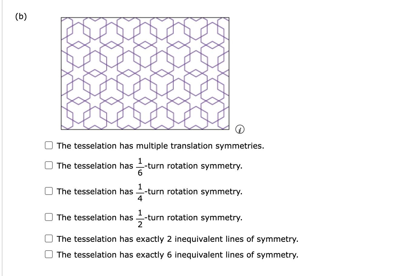 Look at the tessellation patterns below. Describe the | Chegg.com