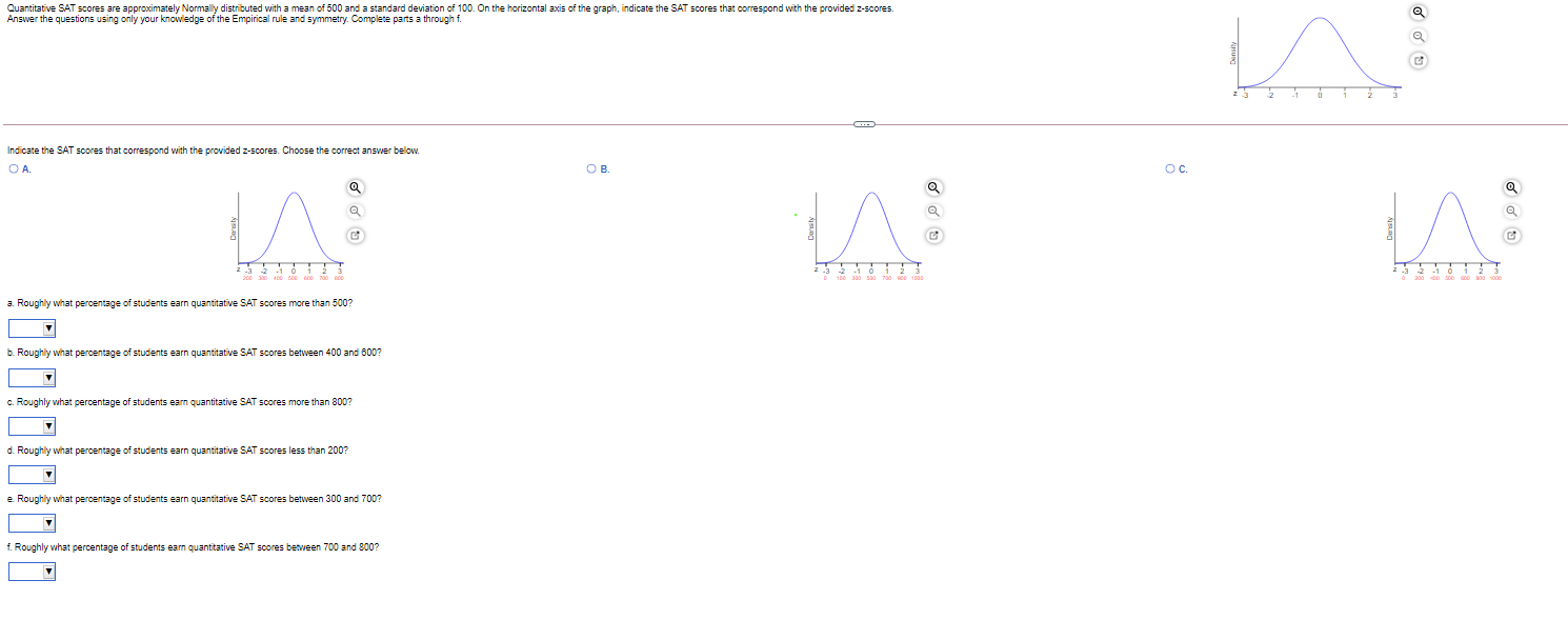 Solved Quantitative SAT scores are approximately Normally