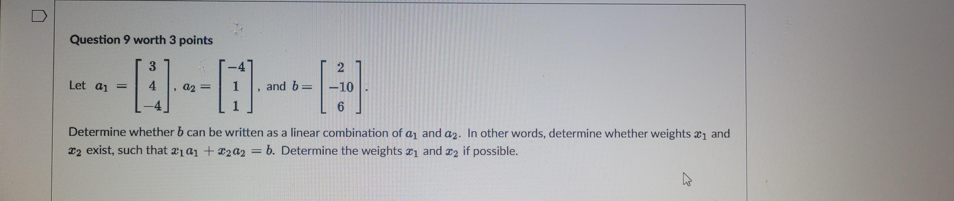 Solved Question 9 worth 3 points eet | Chegg.com