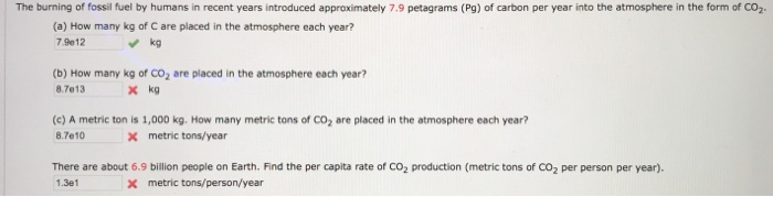 Solved The burning of fossil fuel by humans in recent years | Chegg.com