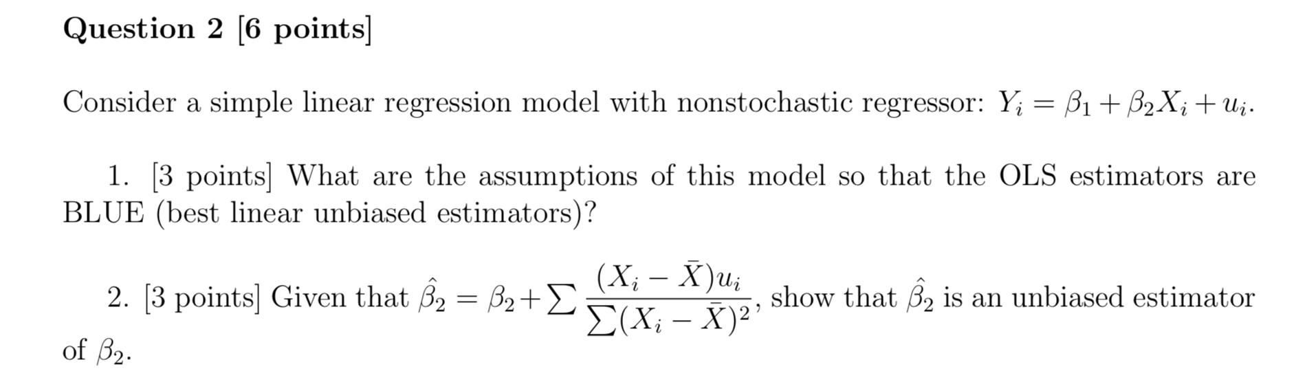 Solved Consider a simple linear regression model with | Chegg.com