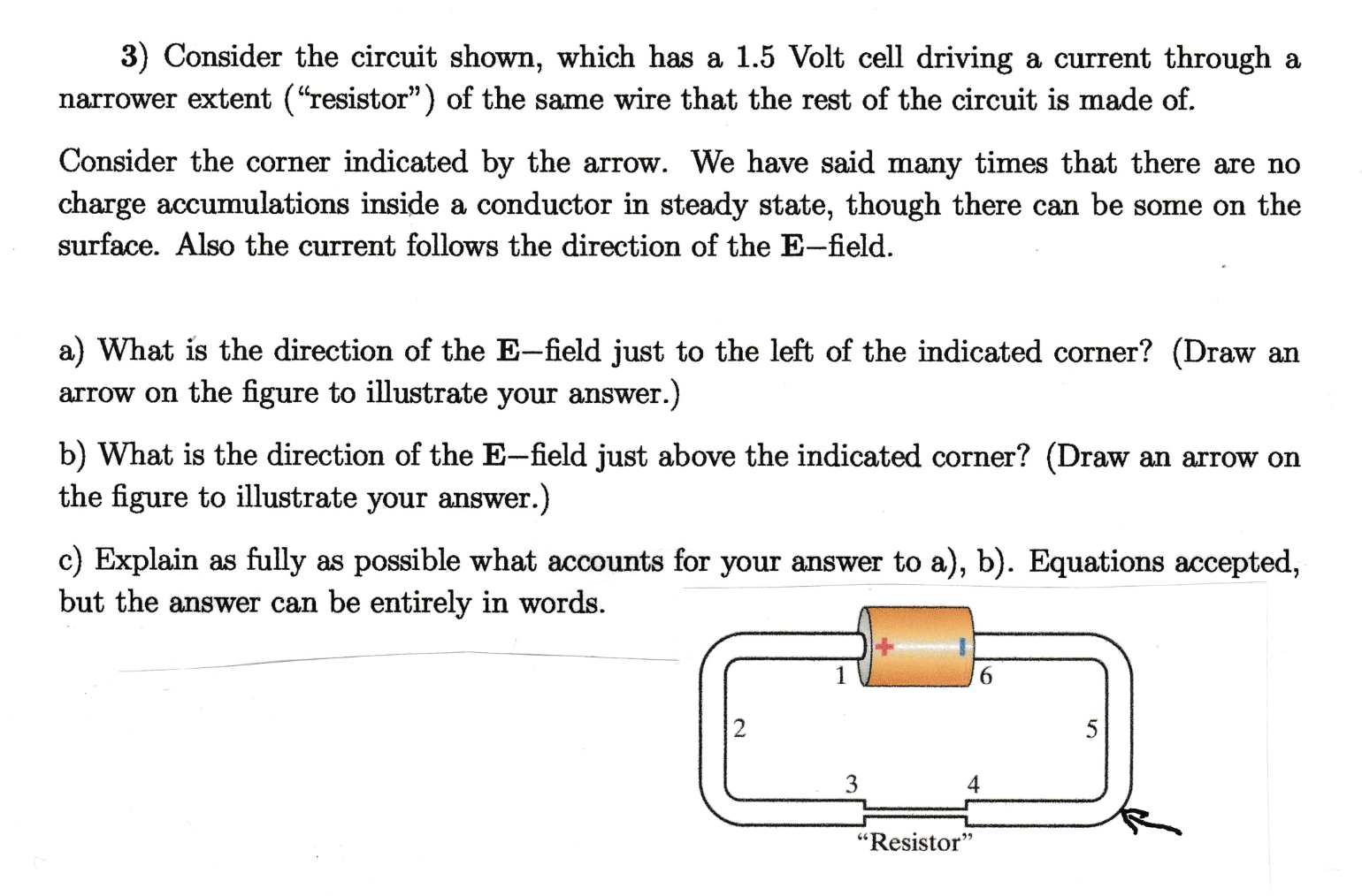 Solved 3) Consider The Circuit Shown, Which Has A 1.5 Volt | Chegg.com