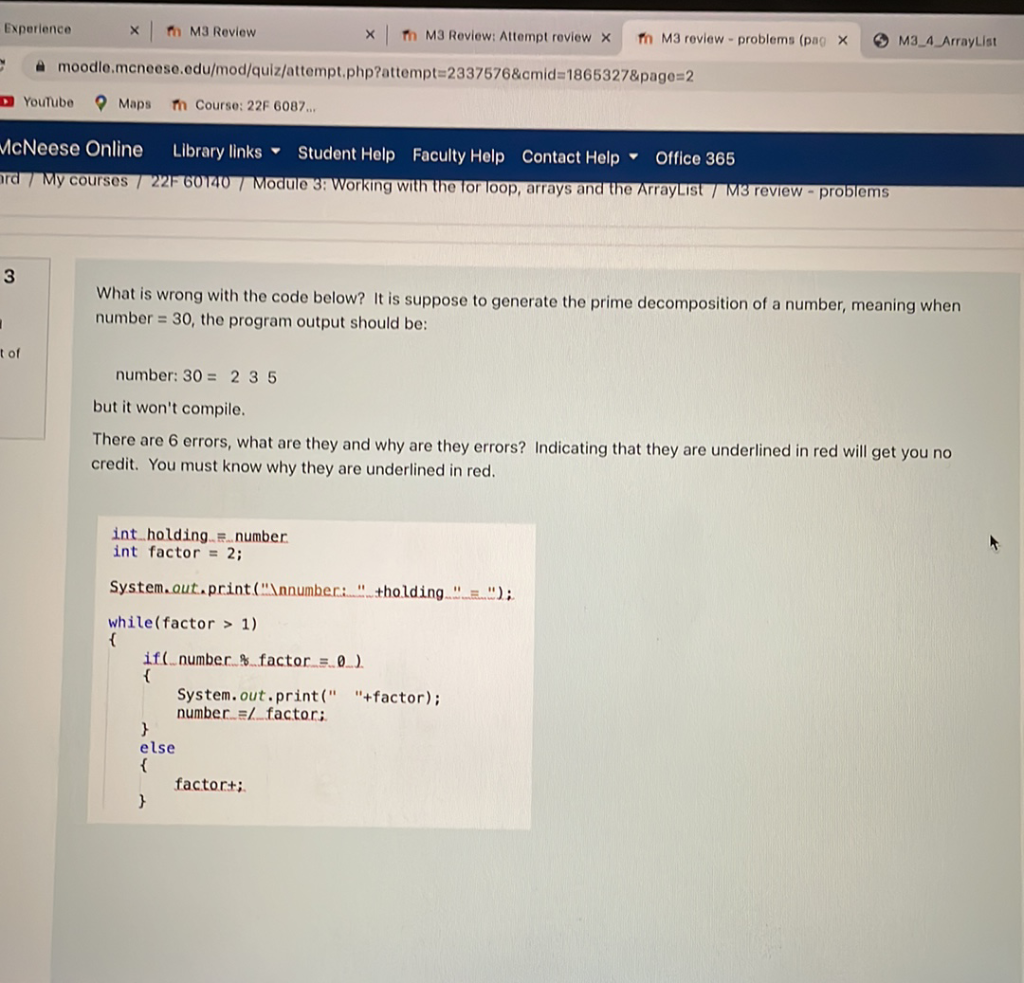 Solved What is wrong with the code below? It is suppose to | Chegg.com