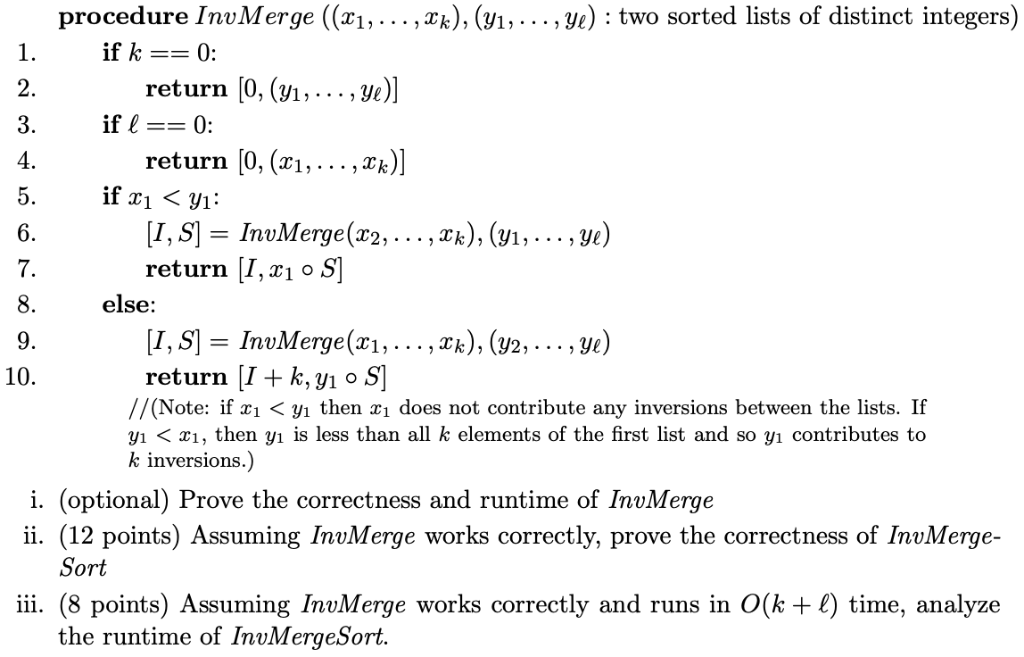 4. Given a list of distinct integers a[1...n], an | Chegg.com