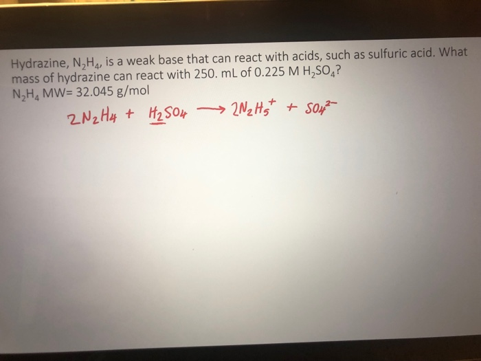 Solved Why is the product N2H5? I thought it would be N2H6 | Chegg.com