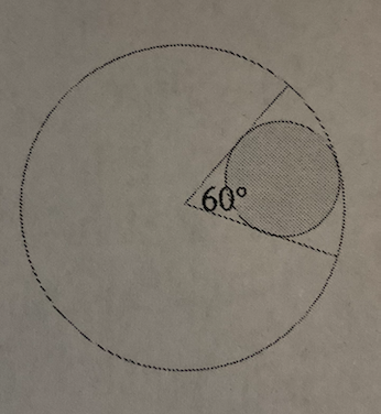 circle of radius 2 cm