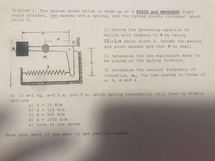 Solved Problem 1. The system shown below is made up of a | Chegg.com