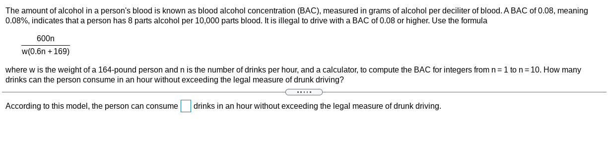 2 the amount of alcohol in the blood is referred to as
