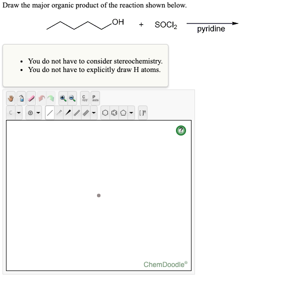 Solved Draw the major organic product of the reaction shown | Chegg.com