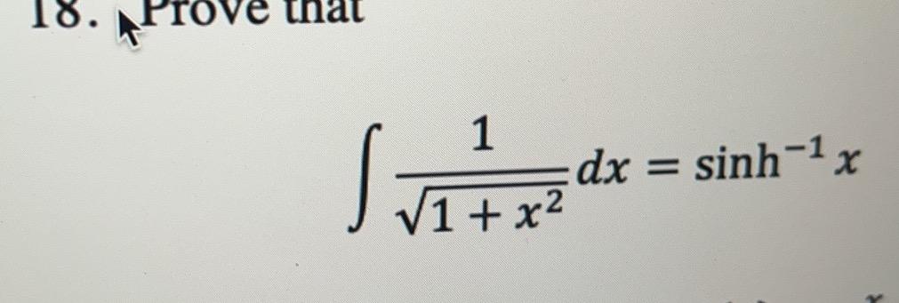 integrate dx sqrt x 2 1