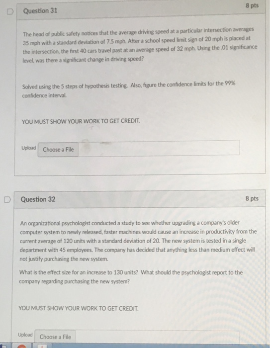 Solved 8 pts D Question 31 The head of public safety notices | Chegg.com