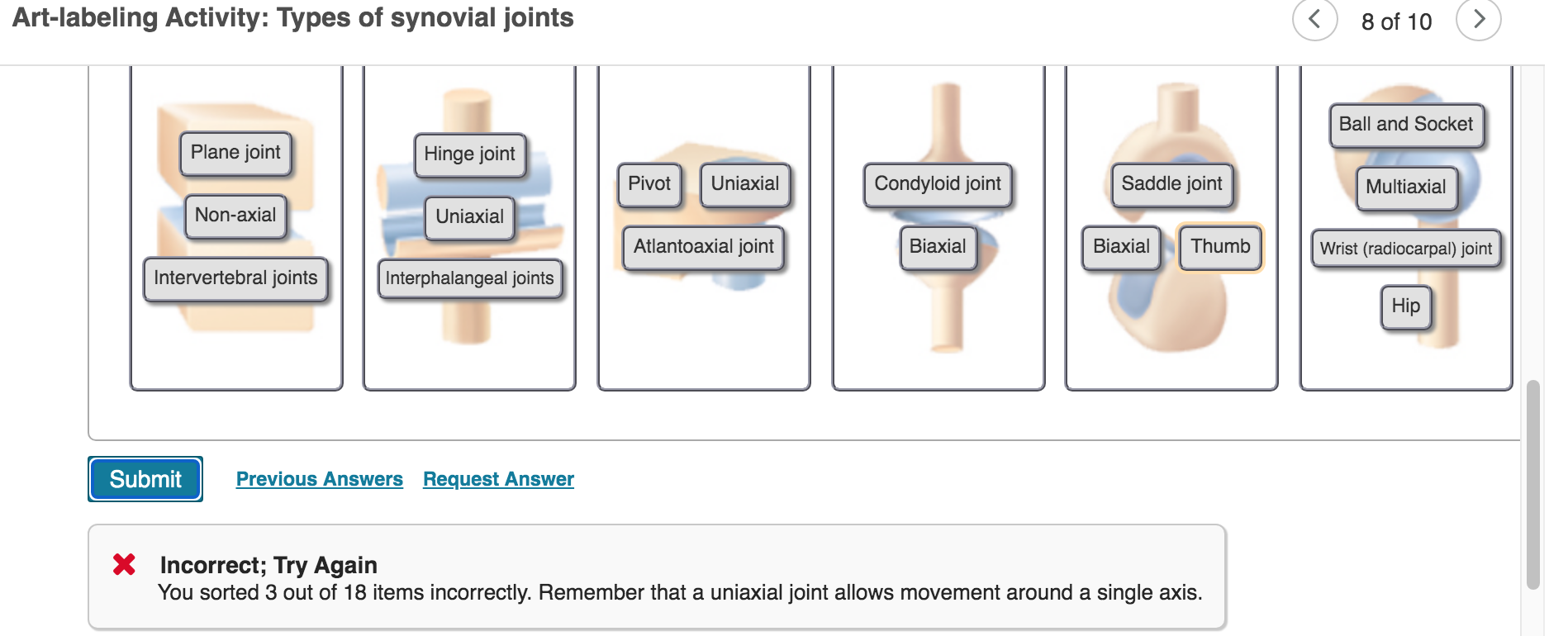 [Solved]: Art-labeling Activity: Types of synovial joints