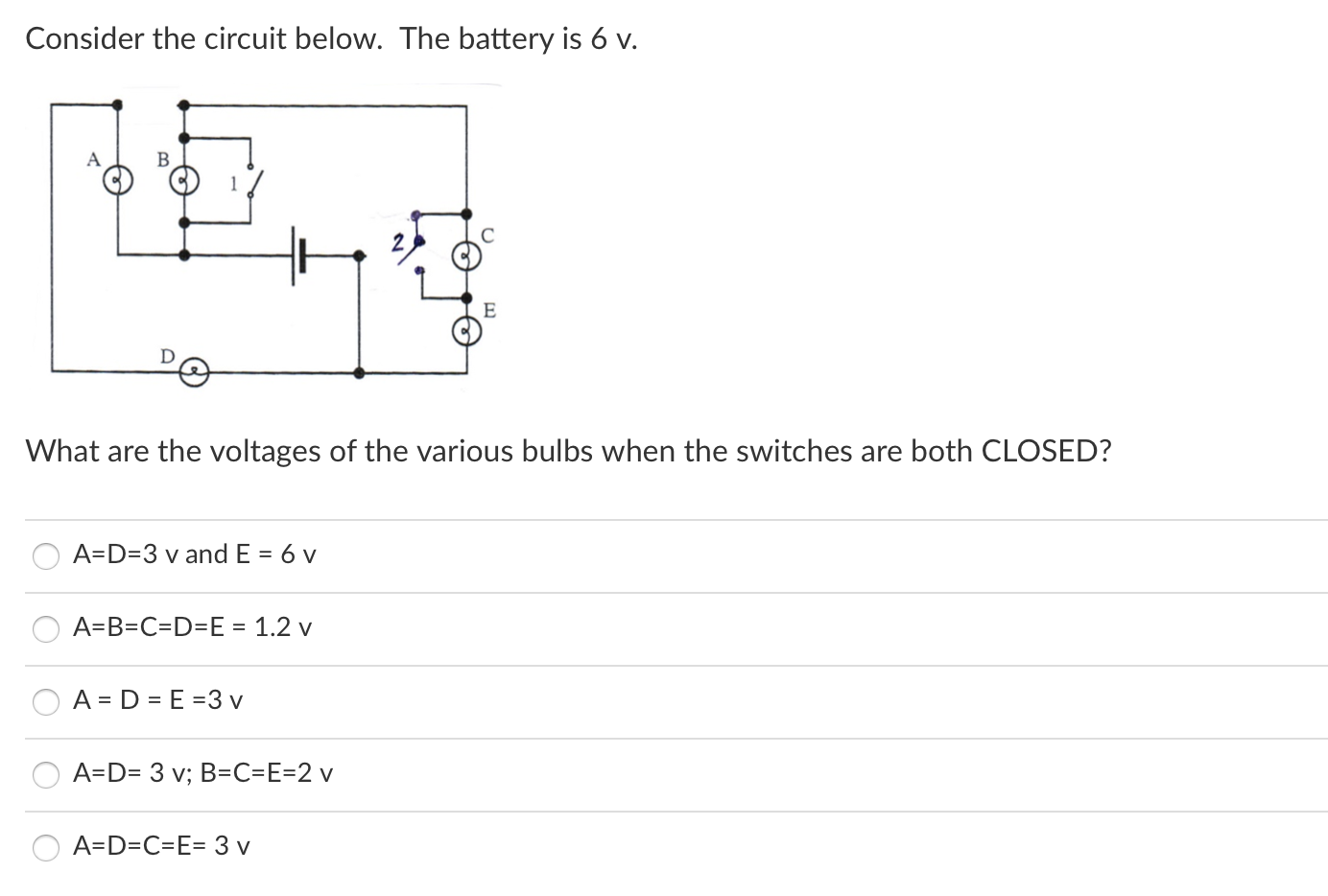 Solved Consider The Following Circuit E When The Switch Chegg Com