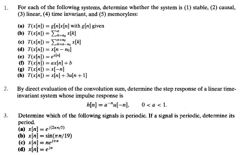 For Each Of The Following Systems Determine Whether Chegg Com