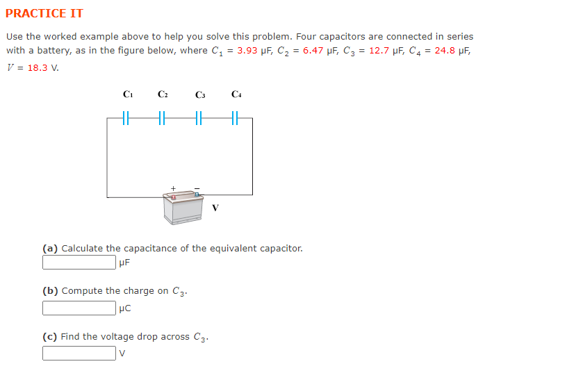 Solved Four Capacitors Connected in Series GOAL Find an