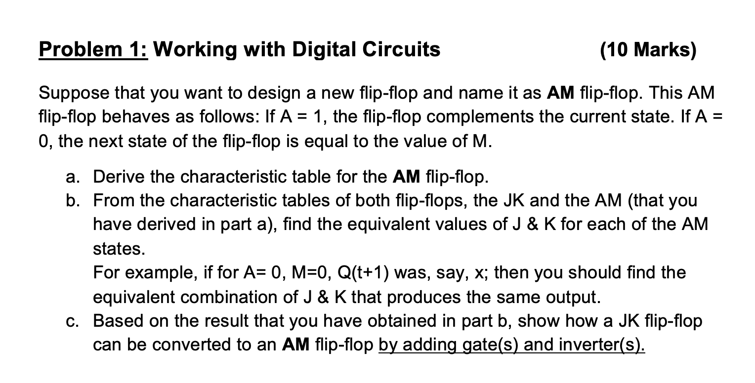 Solved Problem 1: Working with Digital Circuits | Chegg.com