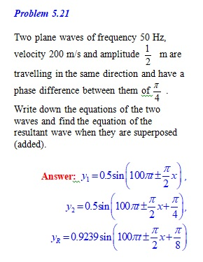 Solved Problem 5.21 Two plane waves of frequency 50 Hz, | Chegg.com