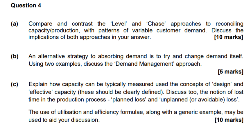 Solved Question 4 A Compare And Contrast The Level And Chegg Com