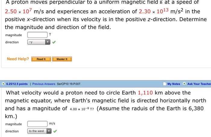 Solved A Proton Moves Perpendicular To A Uniform Magnetic 4802