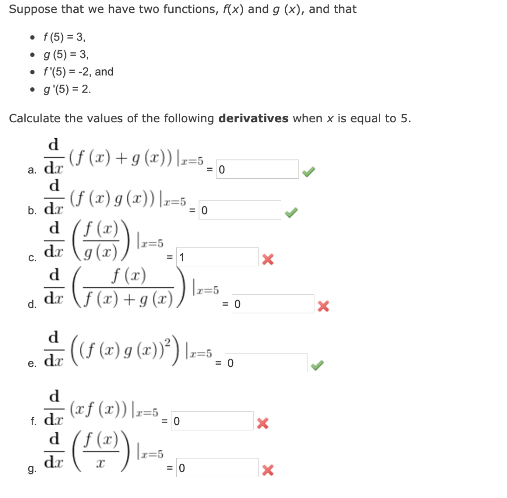 Solved Suppose That We Have Two Functions, F(x) And G (x), | Chegg.com