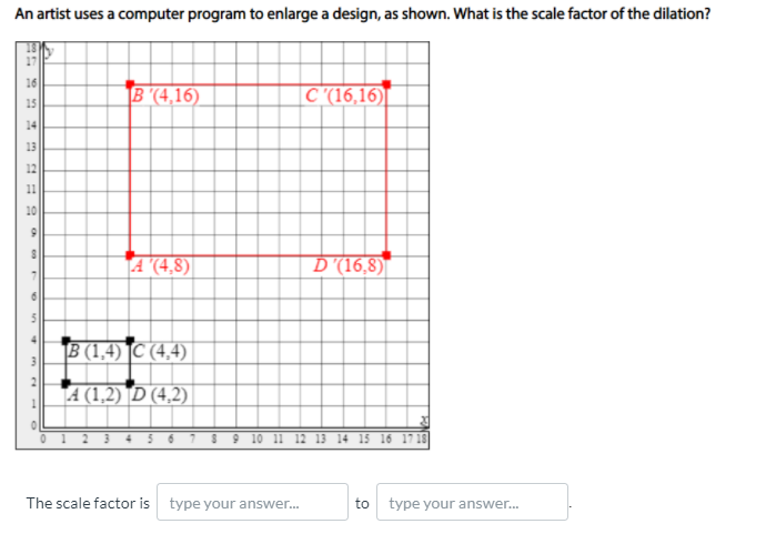 Solved An artist uses a computer program to enlarge a | Chegg.com