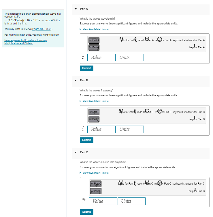 Solved The magnetic field of an electromagnetic wave in a | Chegg.com