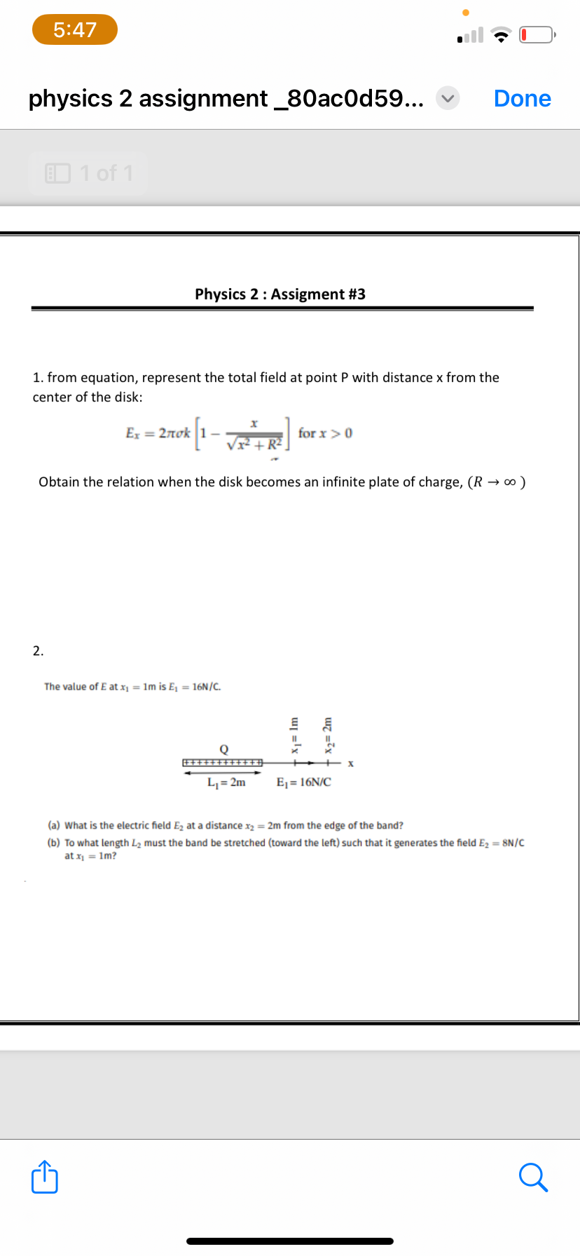 Solved physics 2 assignment 80ac0d59… Physics 2 : Assigment | Chegg.com