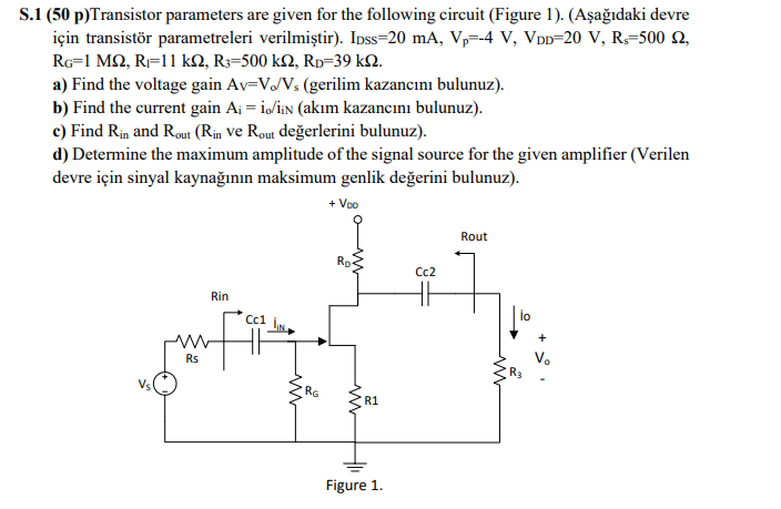 Solved Transistor parameters are given for the following | Chegg.com