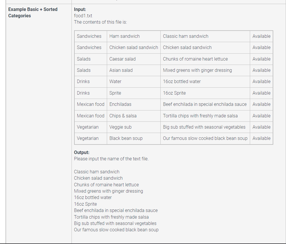 Solved Assessment Objective Read a text file and use the | Chegg.com
