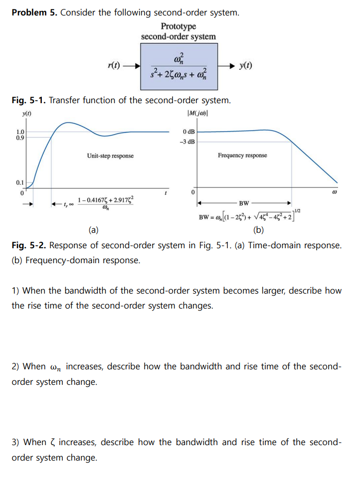 Solved Problem 5. Consider The Following Second-order | Chegg.com