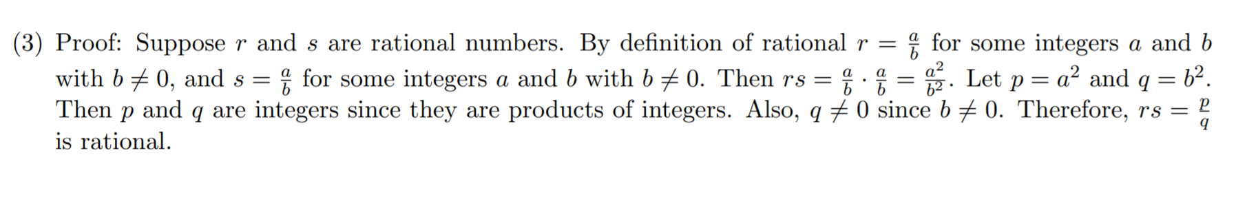 Solved Proof: Suppose r and s are rational numbers. By | Chegg.com