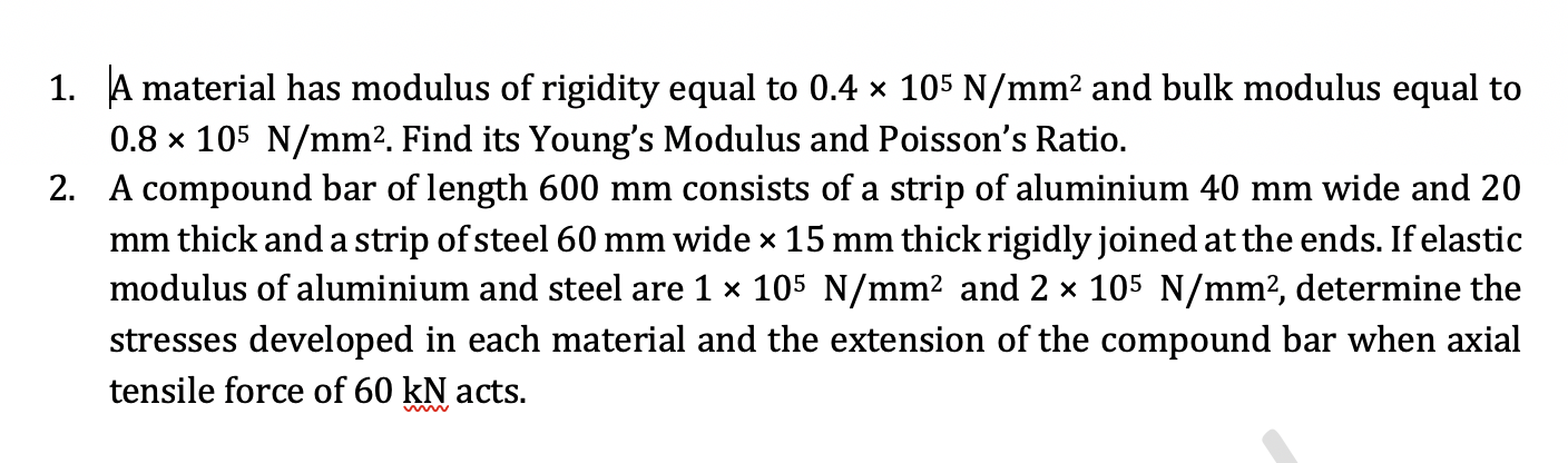 Answered: The bulk modulus for a material with…