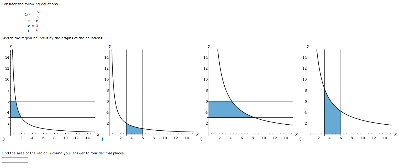 Consider the following equations. f(x)xyy=x6=0=3=6 | Chegg.com