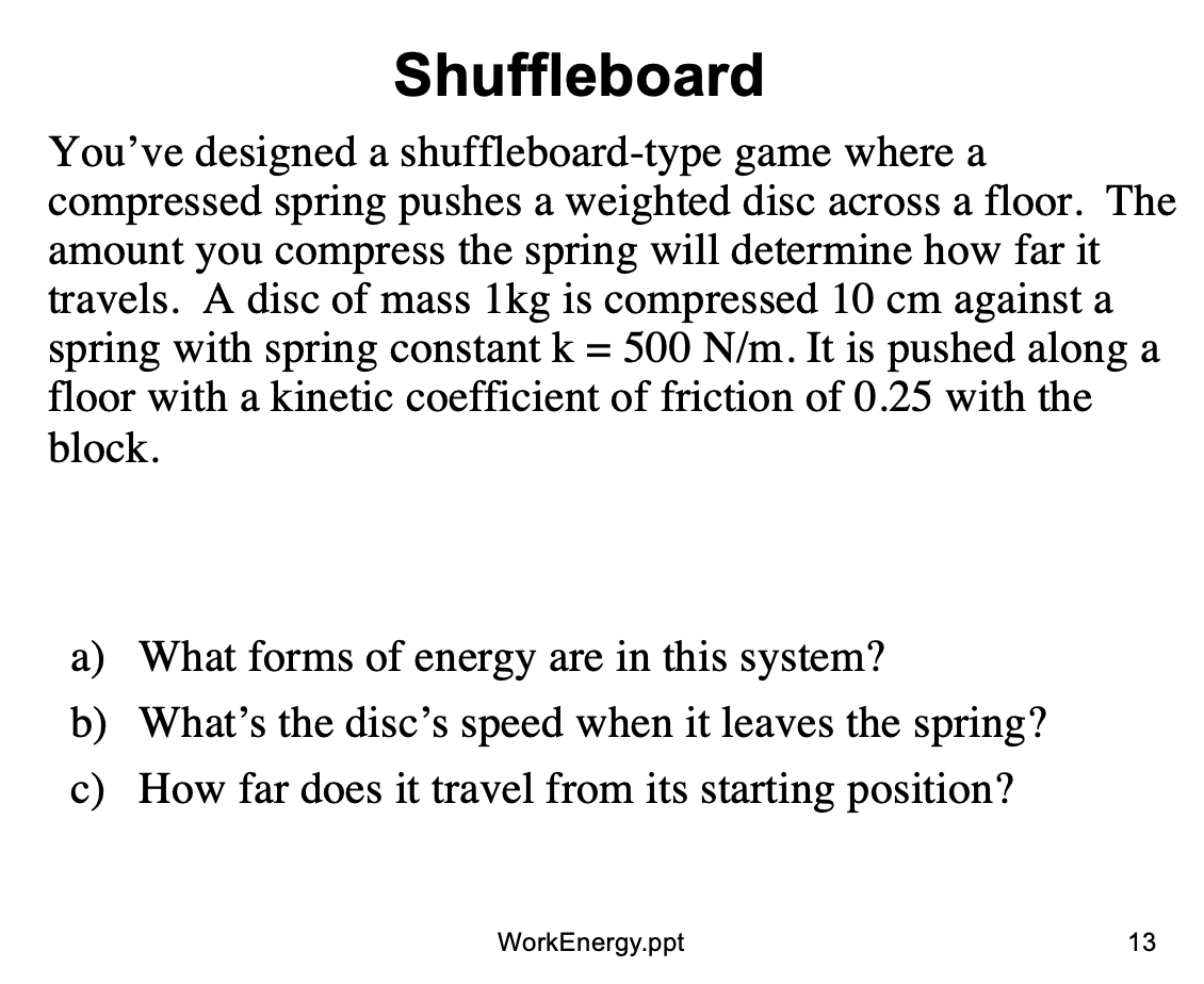 Solved Shuffleboard You've designed a shuffleboardtype game