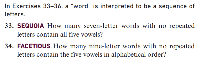 Solved In Exercises 33-36, a "word" is interpreted to be a | Chegg.com
