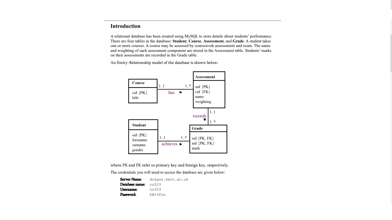 Solved Write an SQL statement for each of the following | Chegg.com
