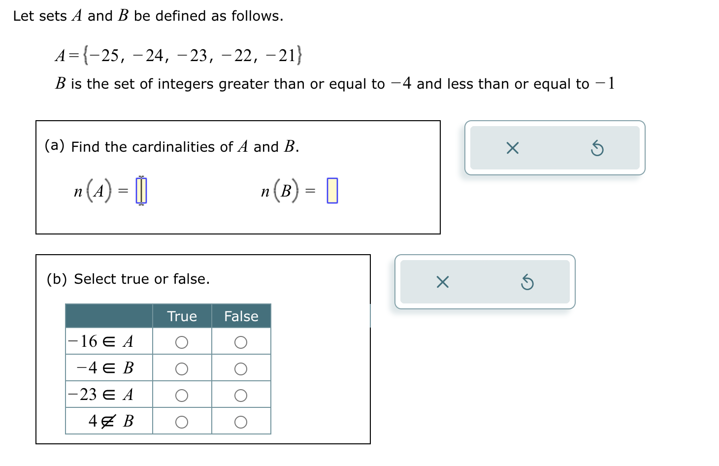 Solved Let Sets A And B Be Defined As Follows. | Chegg.com