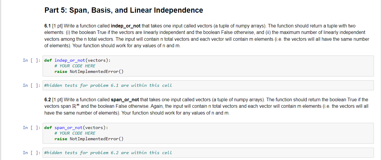 Solved 5.1 [2 pt] Write a function called operations that | Chegg.com