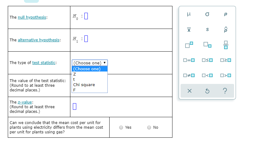 Solved An industrial plant wants to determine which of two | Chegg.com
