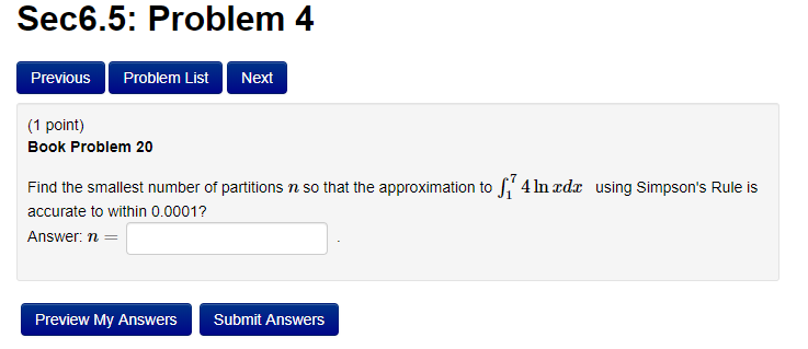 Solved Sec6.5: Problem 4 Previous Problem List Next (1 | Chegg.com