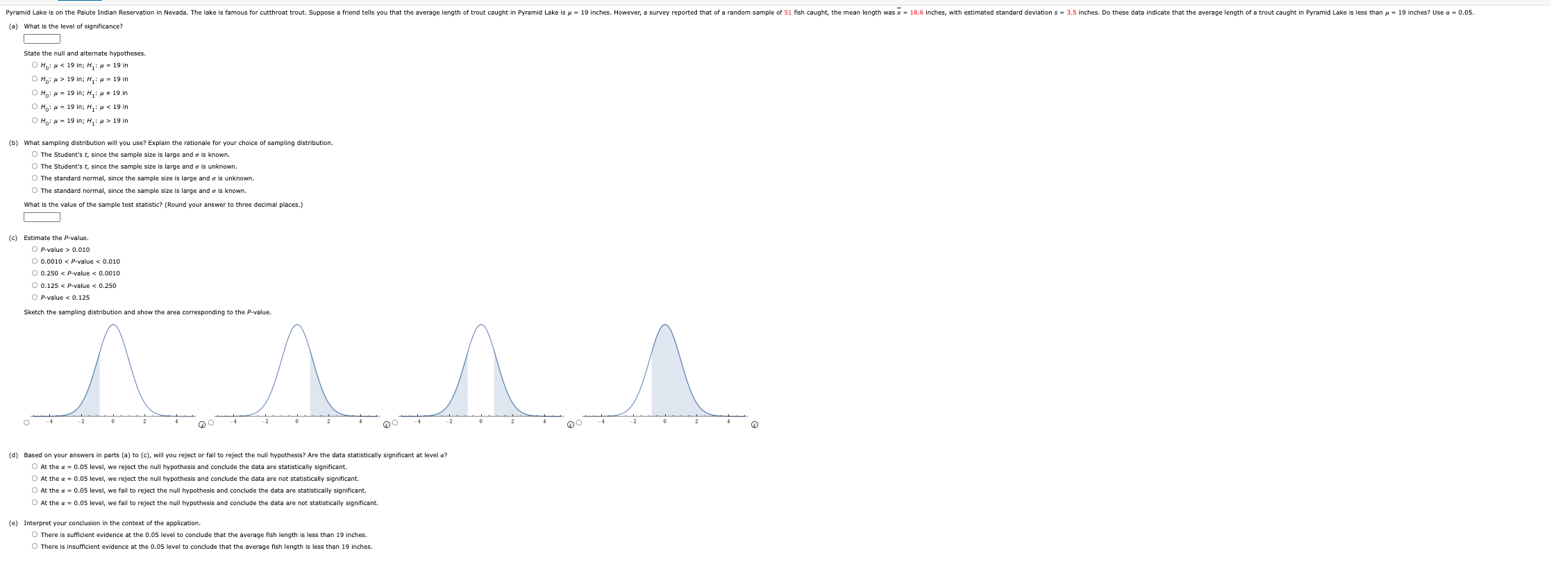 Solved (b) What Sampling Distribution Will You Use? Explain | Chegg.com