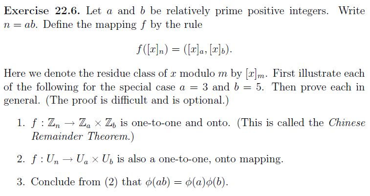 Solved Exercise 22 6 Let A And B Be Relatively Prime Pos Chegg Com