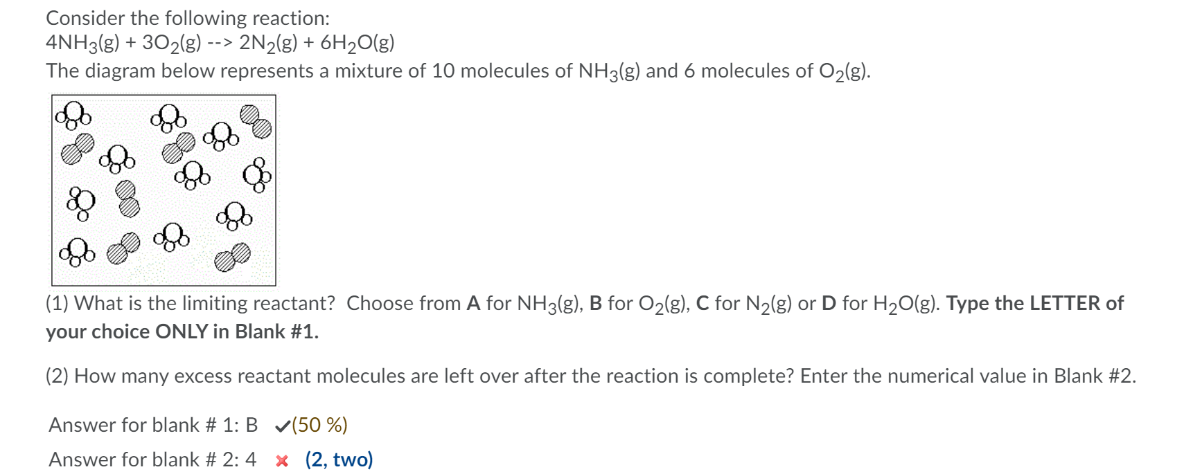 Solved Consider The Following Reaction 4nh3g 302g 9356