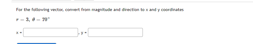 Solved For the following vector, convert from magnitude and | Chegg.com