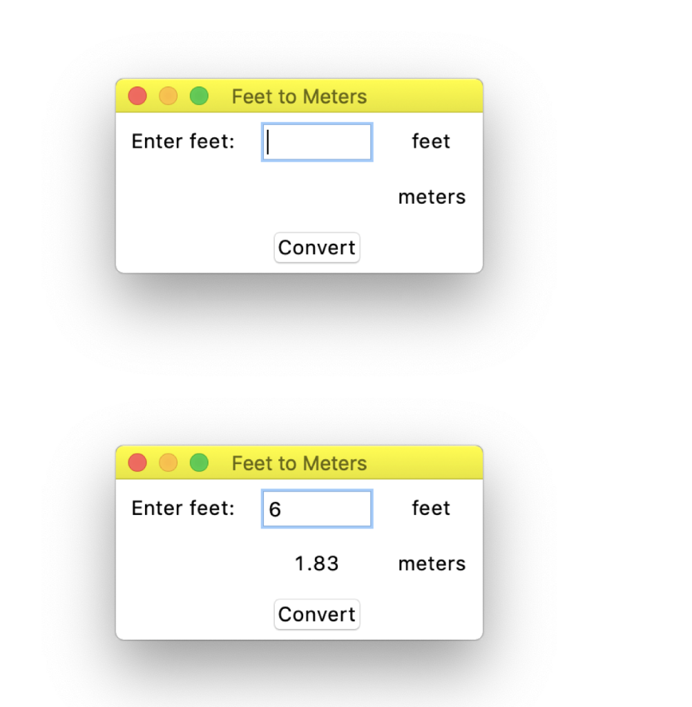 Solved Write a Python program to convert feet to meters. Use | Chegg.com