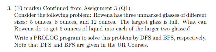 Solved I want the prolog code for dfs and bfs so please dont | Chegg.com