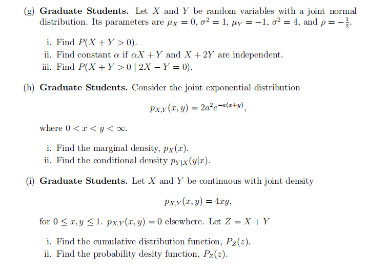 Solved G Graduate Students Let X And Y Be Random Varia Chegg Com