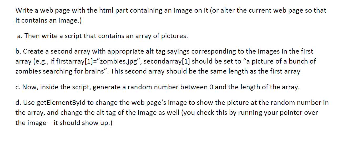 Solved Write a web page with the html part containing an | Chegg.com